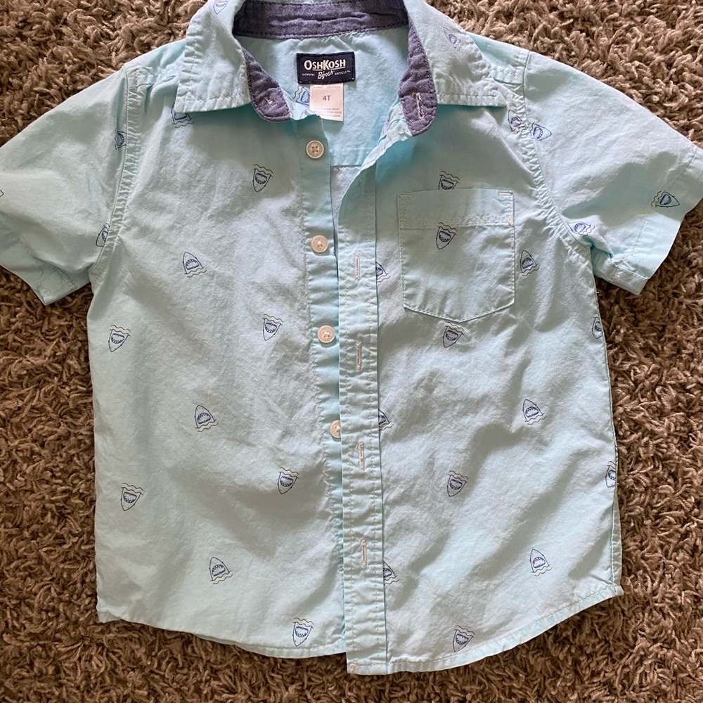 Boys 4T long and short sleeves button down shirt